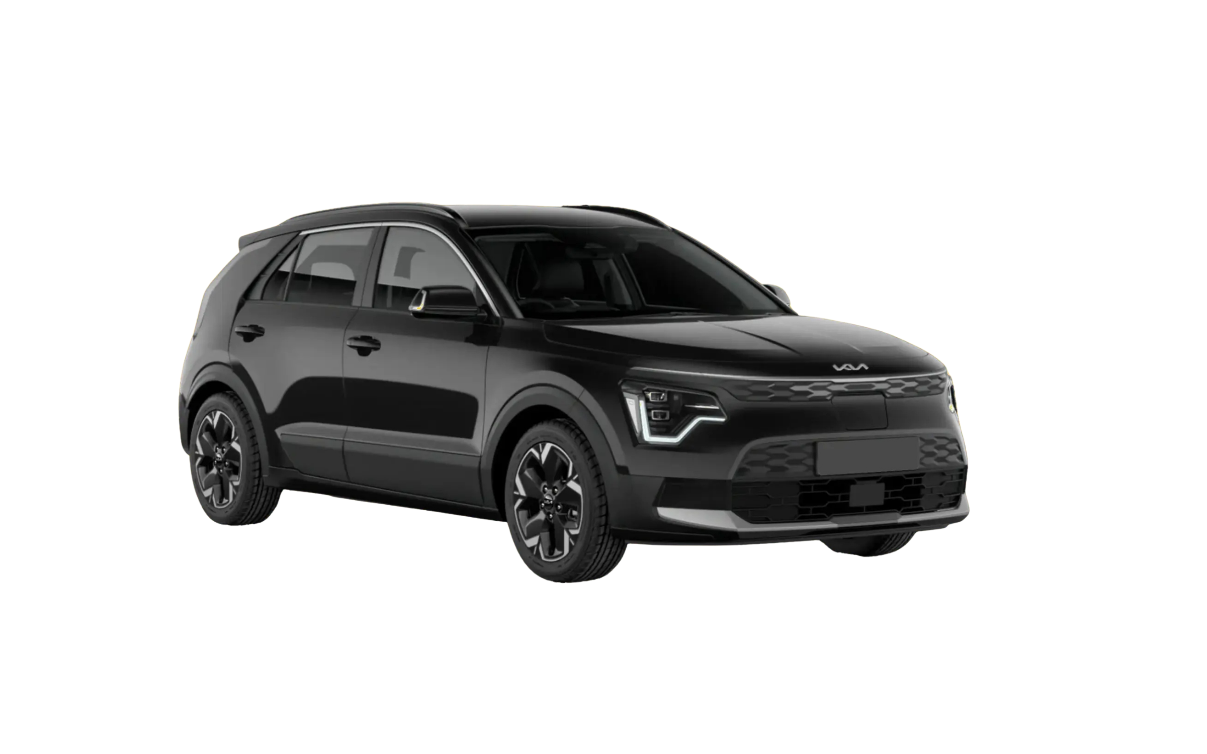 Black Kia Niro EV in professional setting